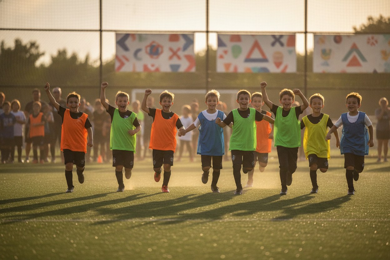 Kamp turnuvasında gol sevinci